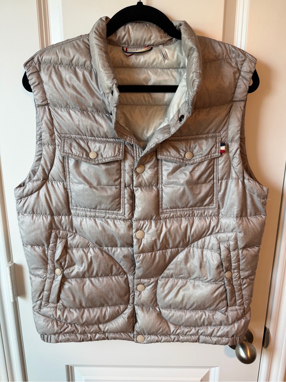 Moncler Women’s Silver Puffer Vest